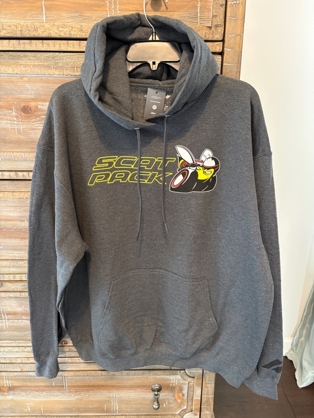 Dodge Charger “Scat Pack” Men's Dark Gray Hoodie NEW w/ Tag